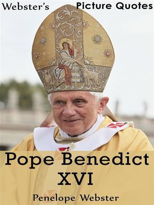 cover image of Webster's Pope Benedict XVI Picture Quotes